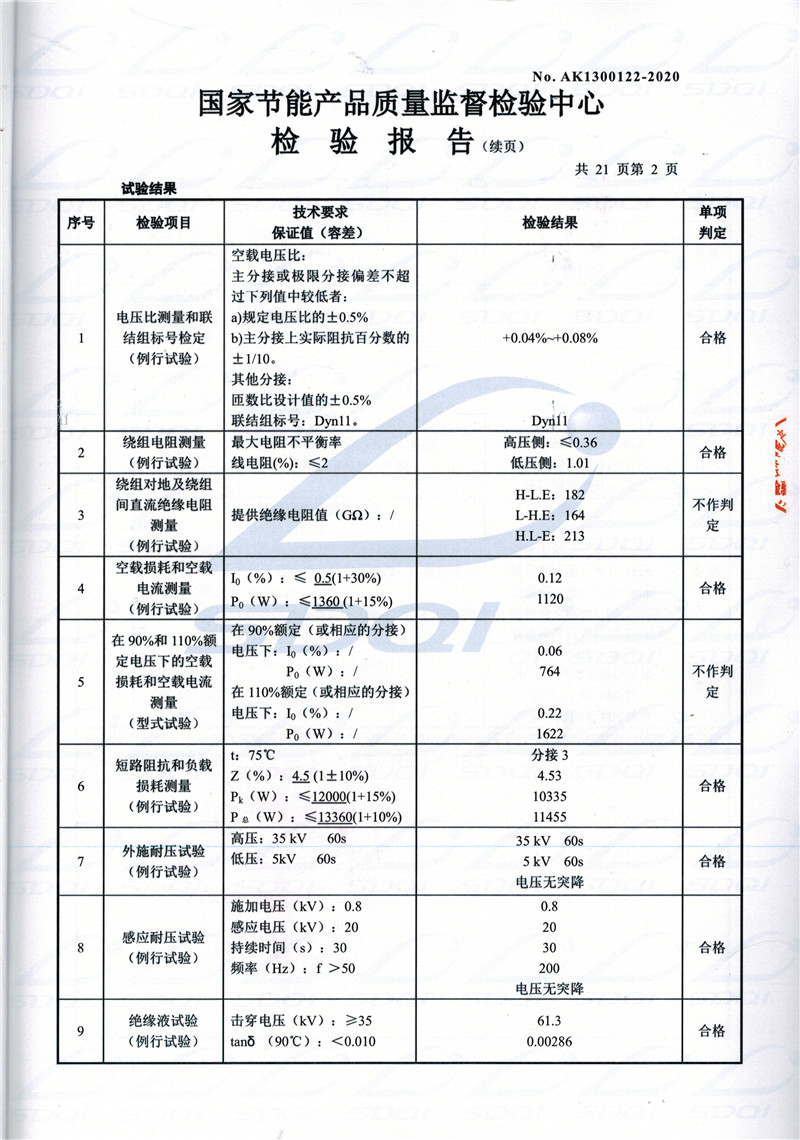 高低压试验报告-S11-1250乌尔禾乌尔禾乌尔禾油浸式变压器-2.jpg